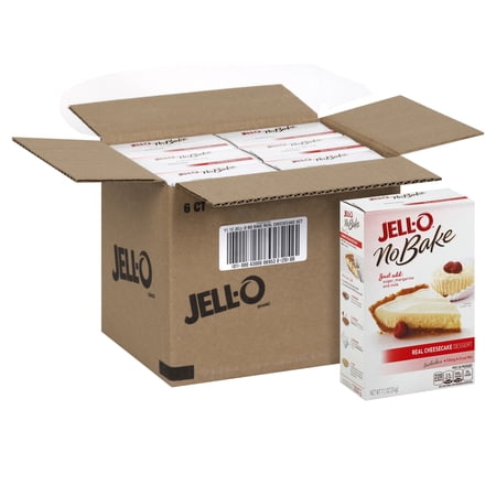 (6 pack) Jell-O No Bake Classic Cheesecake Dessert Kit with Filling Mix and Crust Mix, 11.1 oz Box