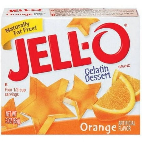 Jell-O Orange Gelatin Dessert Mix (Pack of 16)