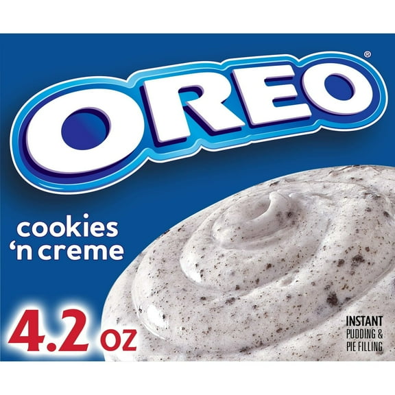 Jell-O Oreo Cookies 'n Creme Instant Pudding & Pie Filling Mix 4.2 oz Box (Pack of 6)