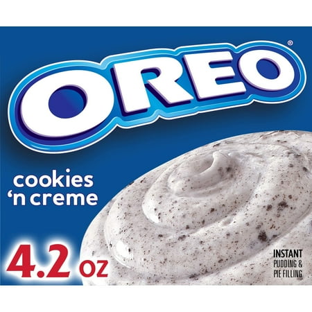 (4 pack) (4 Pack) Jell-O Instant Oreo Cookies 'n Cream Pudding & Pie Filling, 4.2 oz Box