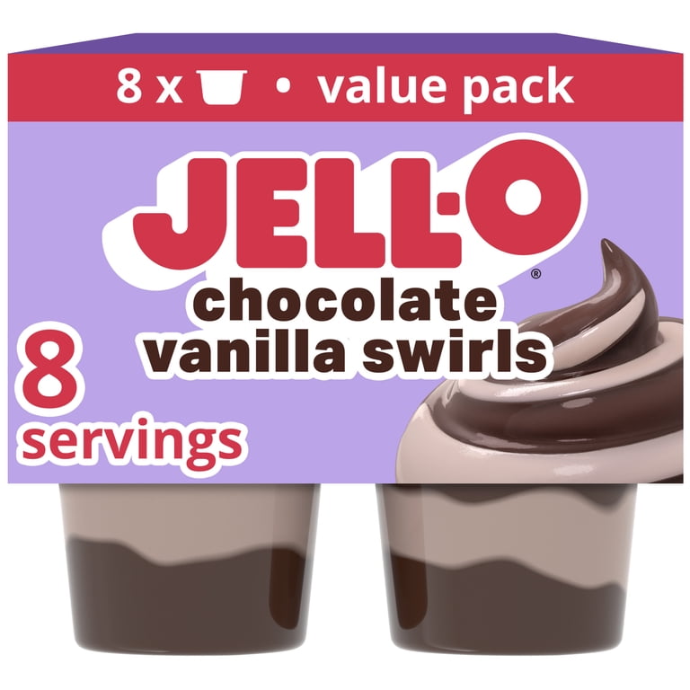 Jell-O Original Multipack Chocolate Vanilla Swirls Pudding Cups
