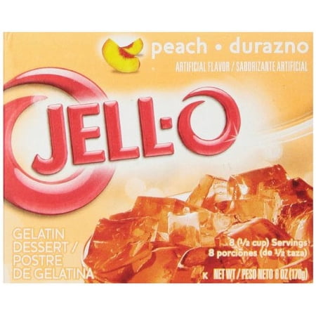 Jell-O Peach Gelatin Dessert Mix (Pack of 12)