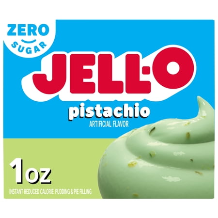 Jell-O Pistachio Zero Sugar Instant Reduced Calorie Pudding & Pie Filling Mix, 1 oz Box