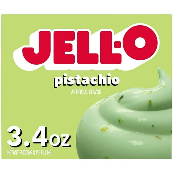 Jell-O Pistachio Instant Pudding Mix & Pie Filling 3.4 oz Box (Pack of 4)
