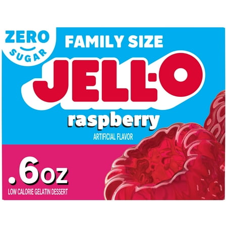 (3 pack) (3 Pack) Jell-O Raspberry Sugar Free Gelatin Mix, 0.6 oz Box