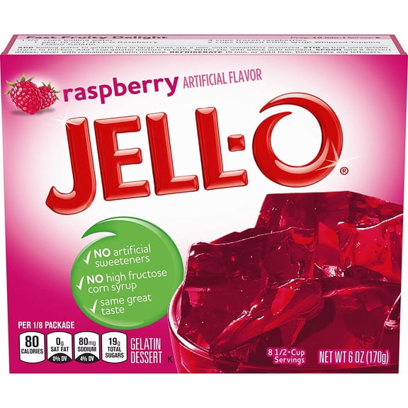 Jell-O Raspberry Gelatin Mix (Pack of 12)