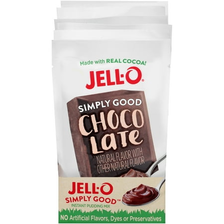 Jell-O Simply Good Chocolate Instant Pudding, 3.9 oz Pouch