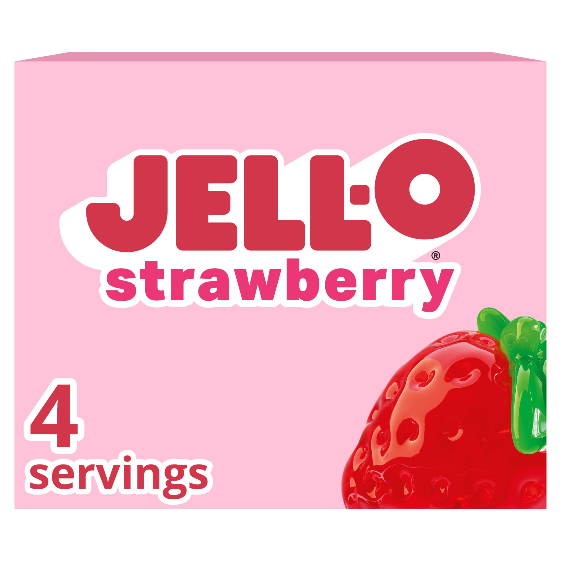 Jell-O Strawberry Gelatin Dessert Mix, 3 oz Box