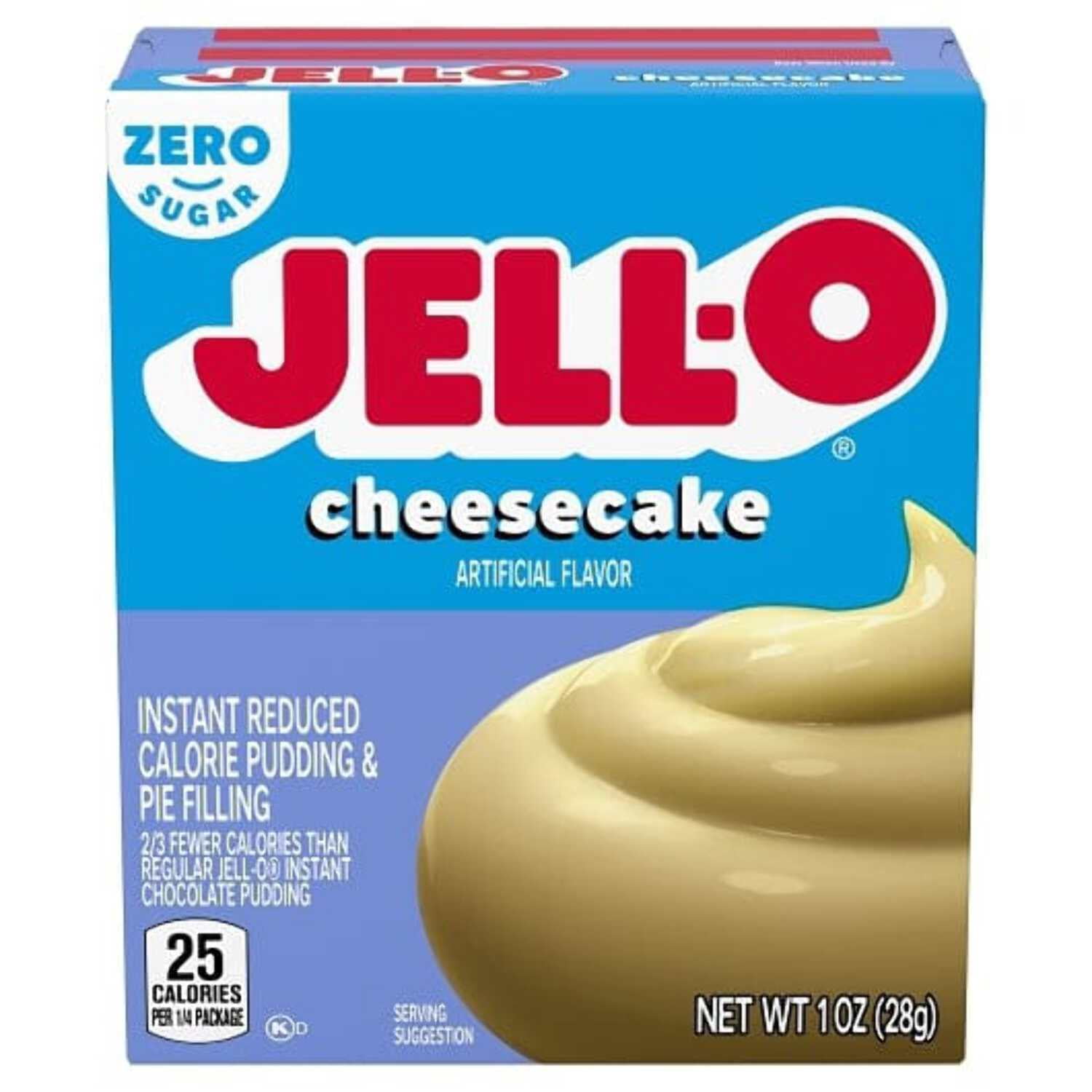 (24 pack) Jell-O Cheesecake Sugar Free Fat Free Instant Pudding Mix & Pie Filling, 1 oz. Box