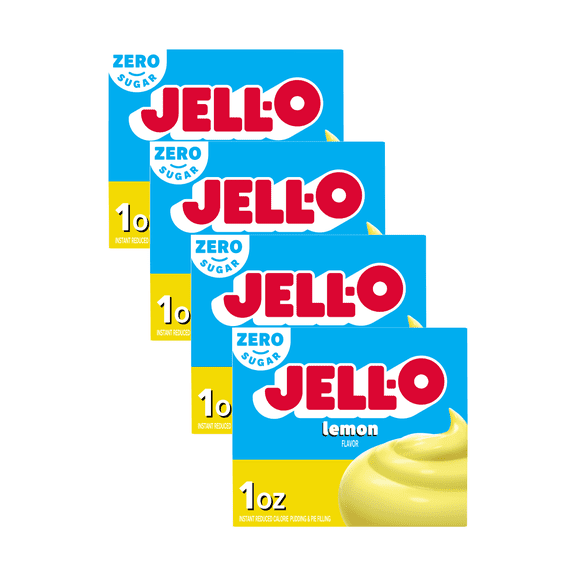 Jell-O Sugar Free Instant Pudding Mix, Lemon, 1 OZ (Pack - 4)