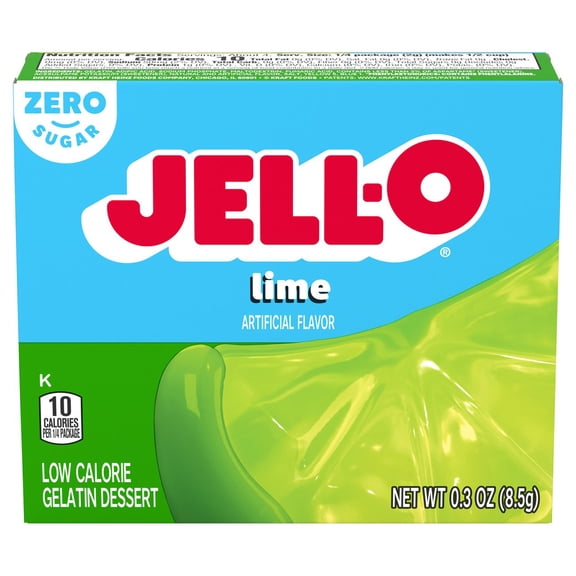 Jell-O Sugar Free Lime Gelatin Dessert Mix - 0.3 oz