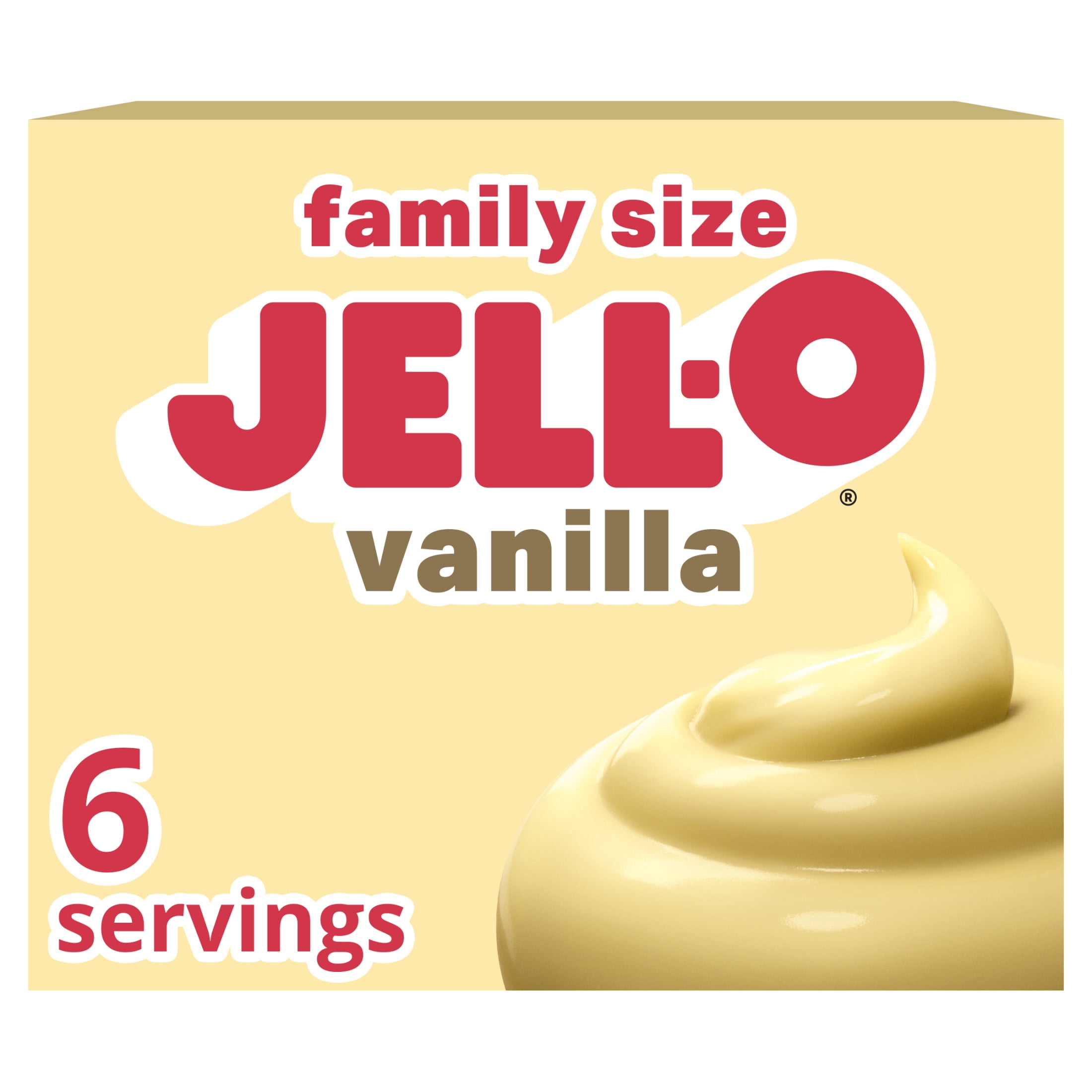 Jell-O Vanilla Artificially Flavored Instant Pudding & Pie Filling Mix, Family Size, 5.1 oz. Box