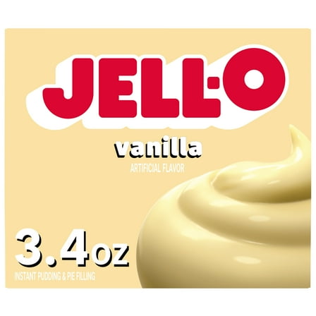 Jell-O Vanilla Artificially Flavored Instant Pudding & Pie Filling Mix, 3.4 oz. Box