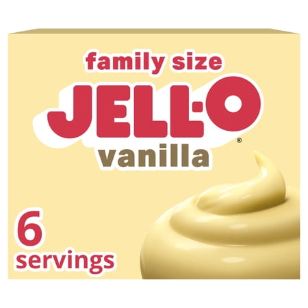 Jell-O Vanilla Artificially Flavored Instant Pudding & Pie Filling Mix, Family Size, 5.1 oz. Box