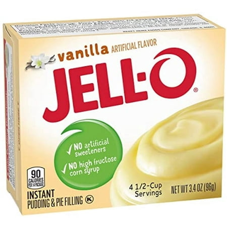 Jell-O Vanilla Pudding & Pie Filling, 3.4 Oz, 4 Pk