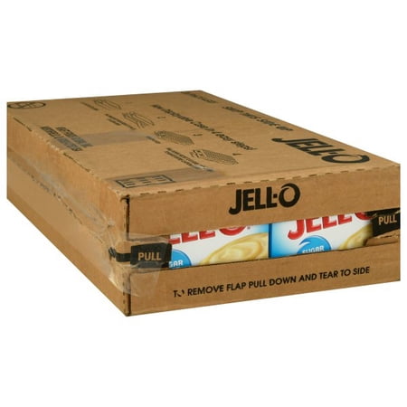 (24 pack) Jell-O Vanilla Zero Sugar Instant Reduced Calorie Pudding & Pie Filling Mix, Family Size, 1.5 oz Box