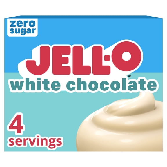 Jell-O White Chocolate Zero Sugar Instant Reduced Calorie Pudding & Pie Filling Mix, 1 oz. Box