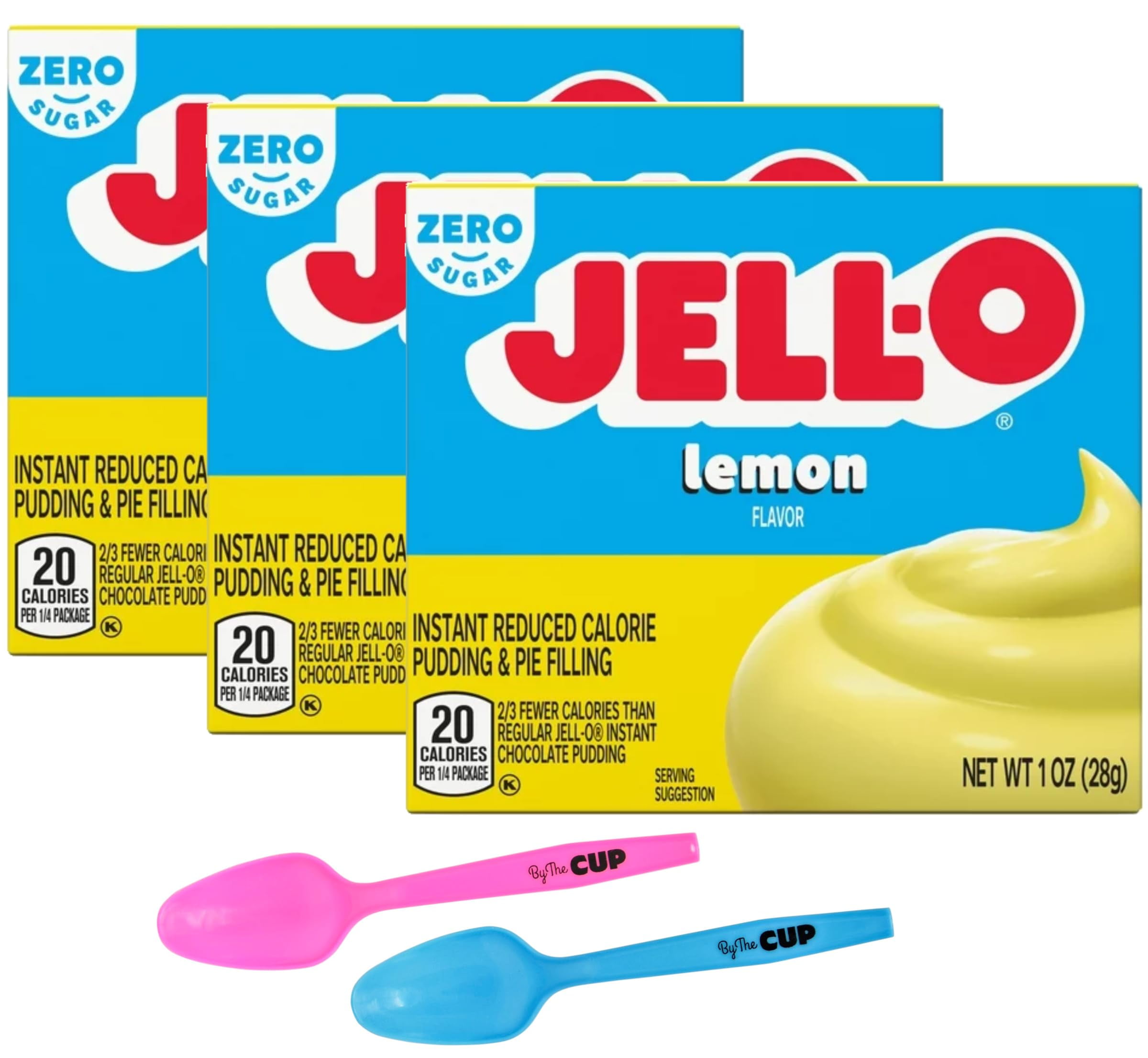 JellO Zero Sugar Lemon Instant Pudding & Pie Filling Mix 1 oz Box