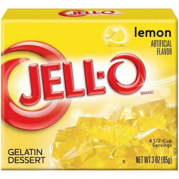 Jell-o, Gelatin Dessert, Lemon (Pack of 36)