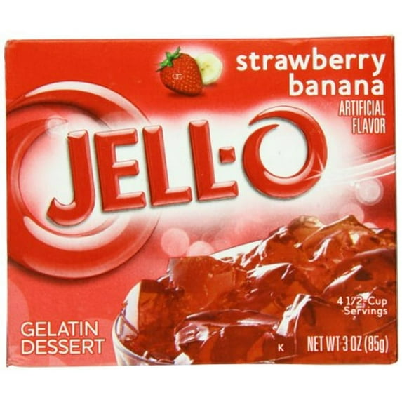 Jell-O Strawberry Banana Gelatin Mix (3 oz Boxes,
