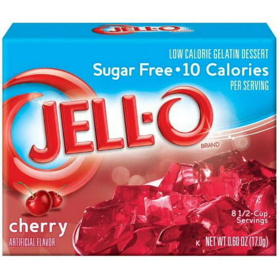 Jell-o, Low Calorie Gelatin Dessert, Cherry (Pack of 48)