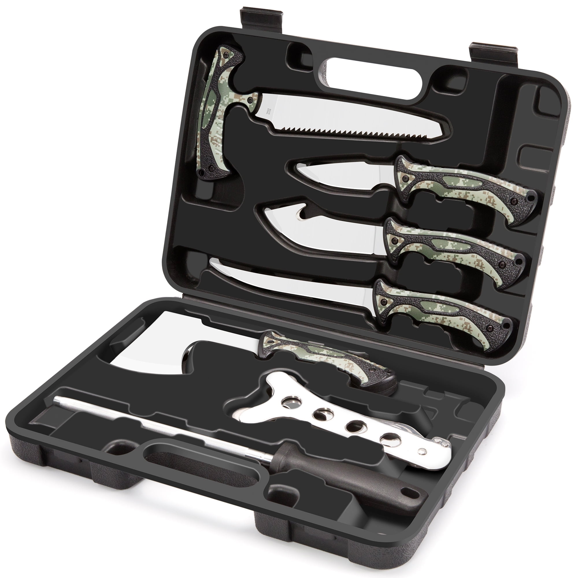JELLAS 5-Piece Hunting Knife Set, Fixed Blade, Survival Gear for JELLAS 5-Piece Hunting Knife Set, Fixed Blade, Survival Gear for