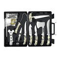 thumbnail image 1 of Jellas Professional 15-Piece Hunting & Outdoor Gear Set, Complete Game Processing Kit with Field Dressing Tools, Gut Hook & Specialty Blades, Ultimate Processing Solution, 1 of 6