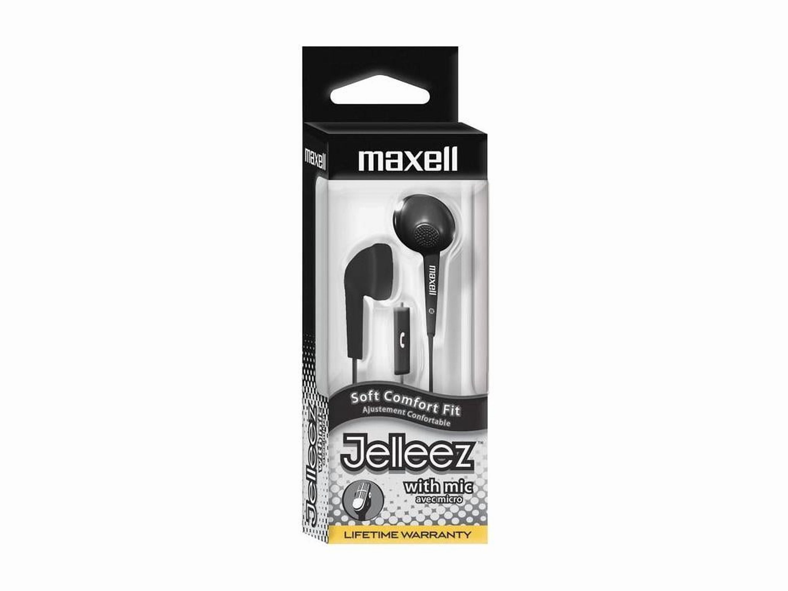 Jelleez Soft Earbuds with Mic, Black