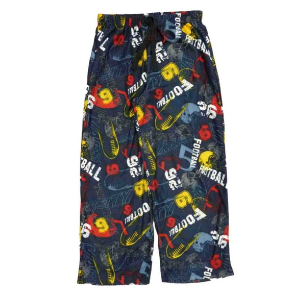 Jelli Fish Kids Boys Blue Football Themed Sleep Pants Pajama Bottoms XS