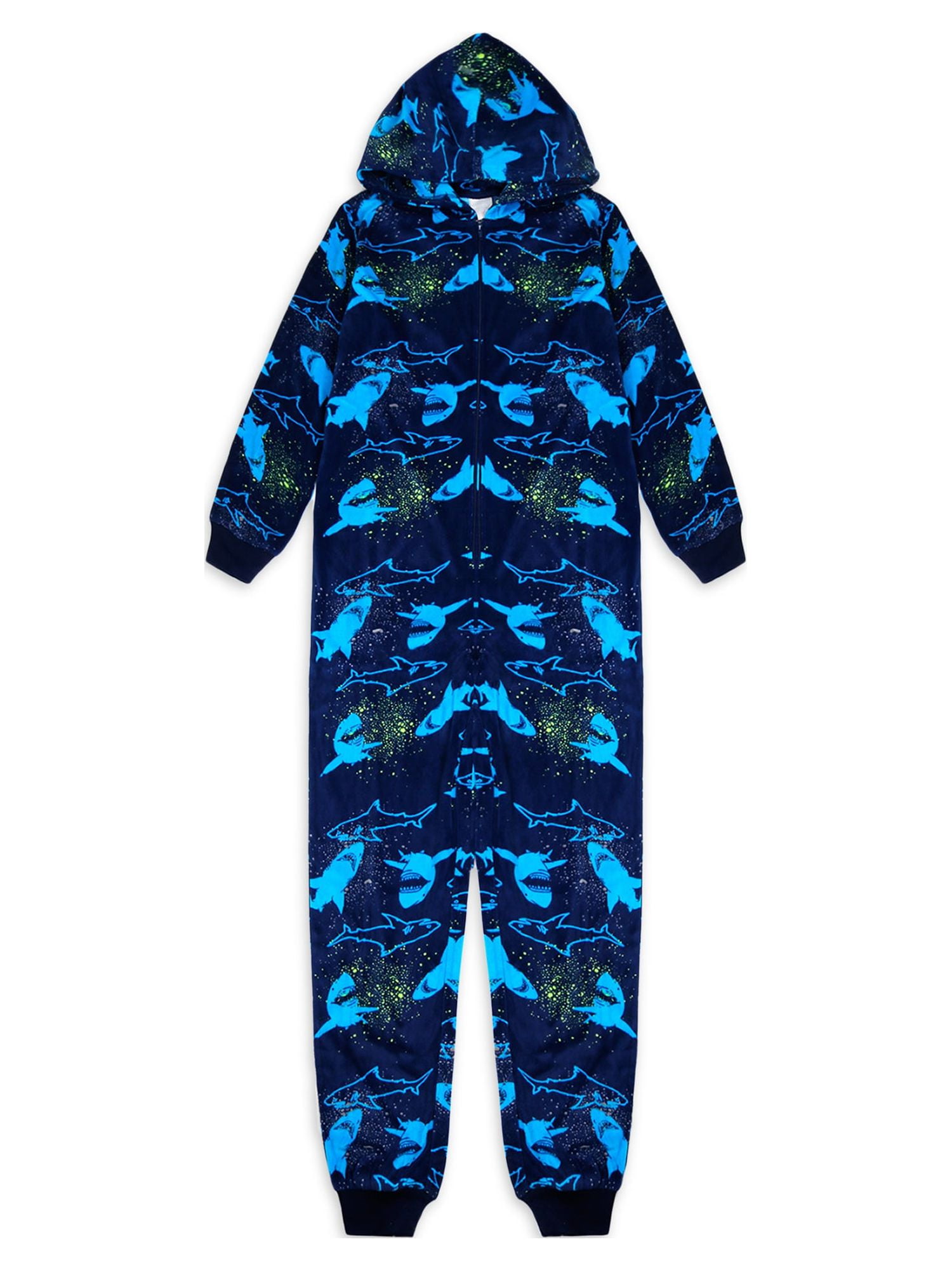 Jellifish Kids Boys Plush Flannel Fleece Onesie Sleepwear with Animal