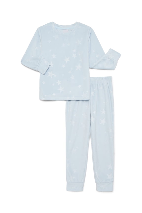 Velour Top and Jogger Pants Pajama Set, 2 Piece, Sizes 4-16