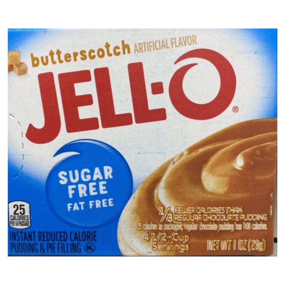 Jello BUTTERSCOTCH SUGAR FREE Instant Pudding & Pie Filling Mix Dessert