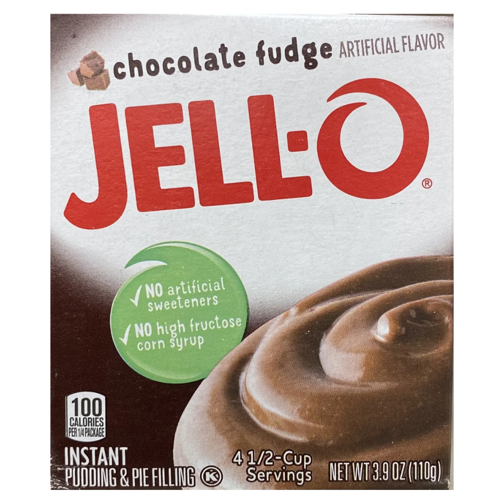 Jello CHOCOLATE FUDGE Instant Pudding & Pie Filling Dessert Mix 3.9oz
