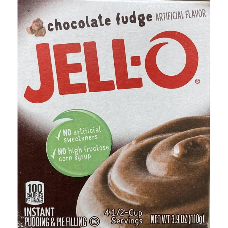 Jello CHOCOLATE FUDGE Instant Pudding Pie Filling Dessert Mix 3.9oz Box Walmart