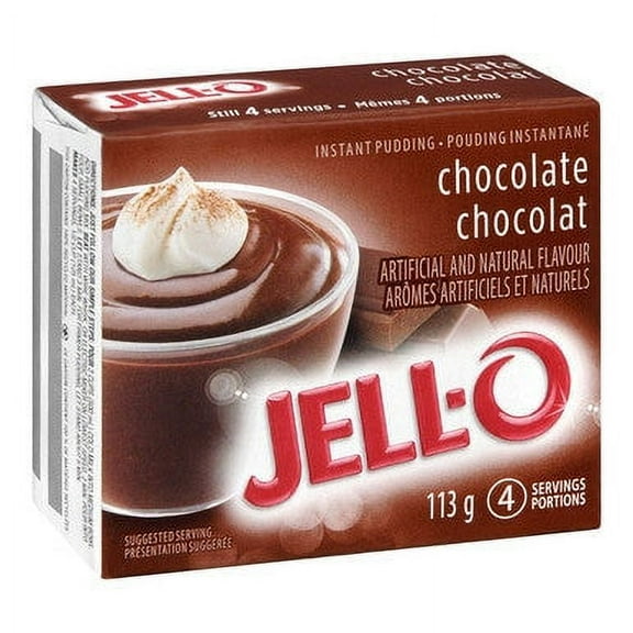 Jello Chocolate Instant Pudding - 113g/4oz., X 6 PKG