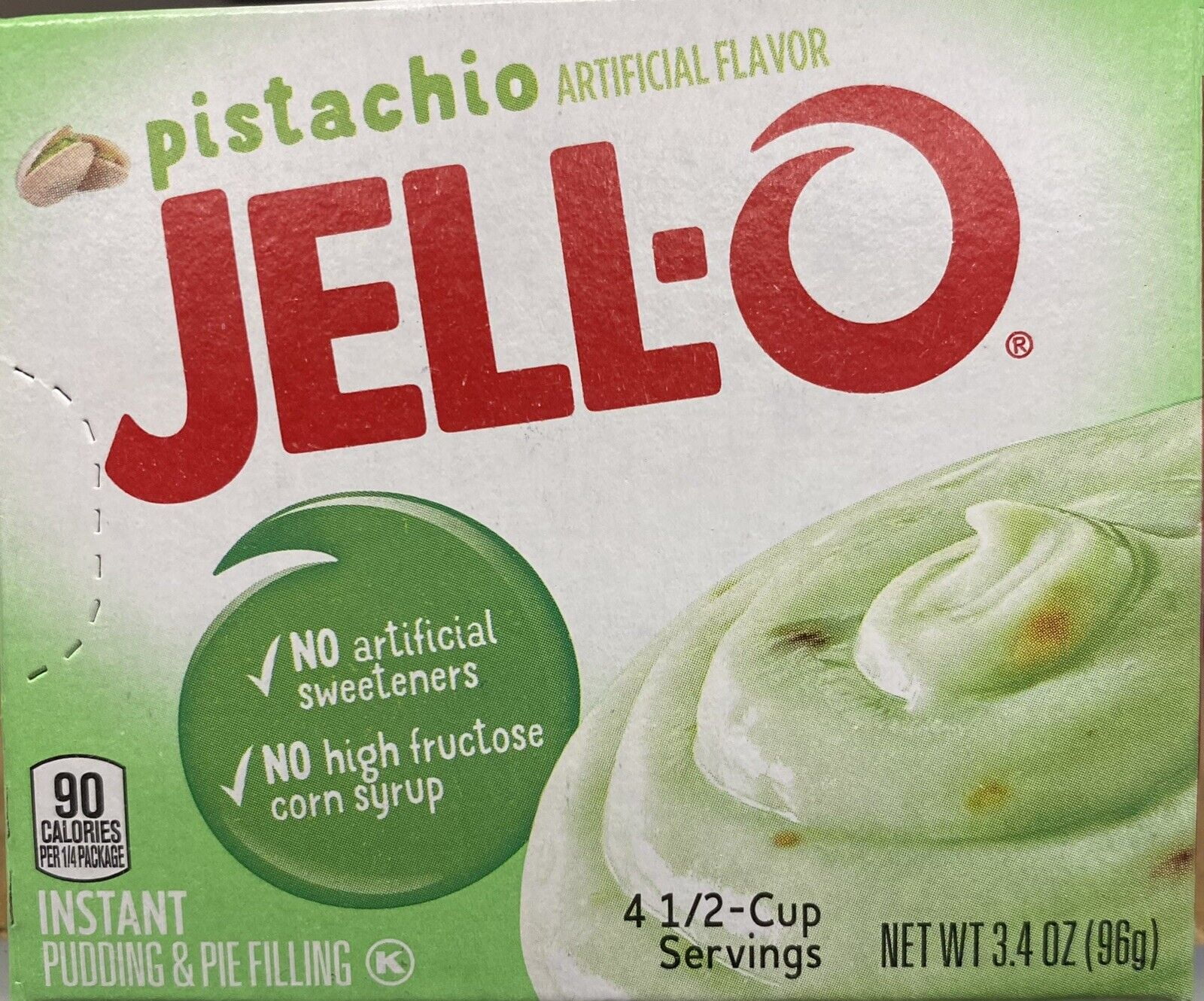 Jello PISTACHIO Instant Pudding & Pie Filling Mix Dessert 3.4 oz Box