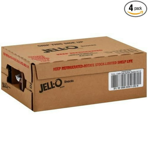 Jello Ready To Eat Sugar Free Strawberry Gelatin - 6 per pack -- 4 packs per case.