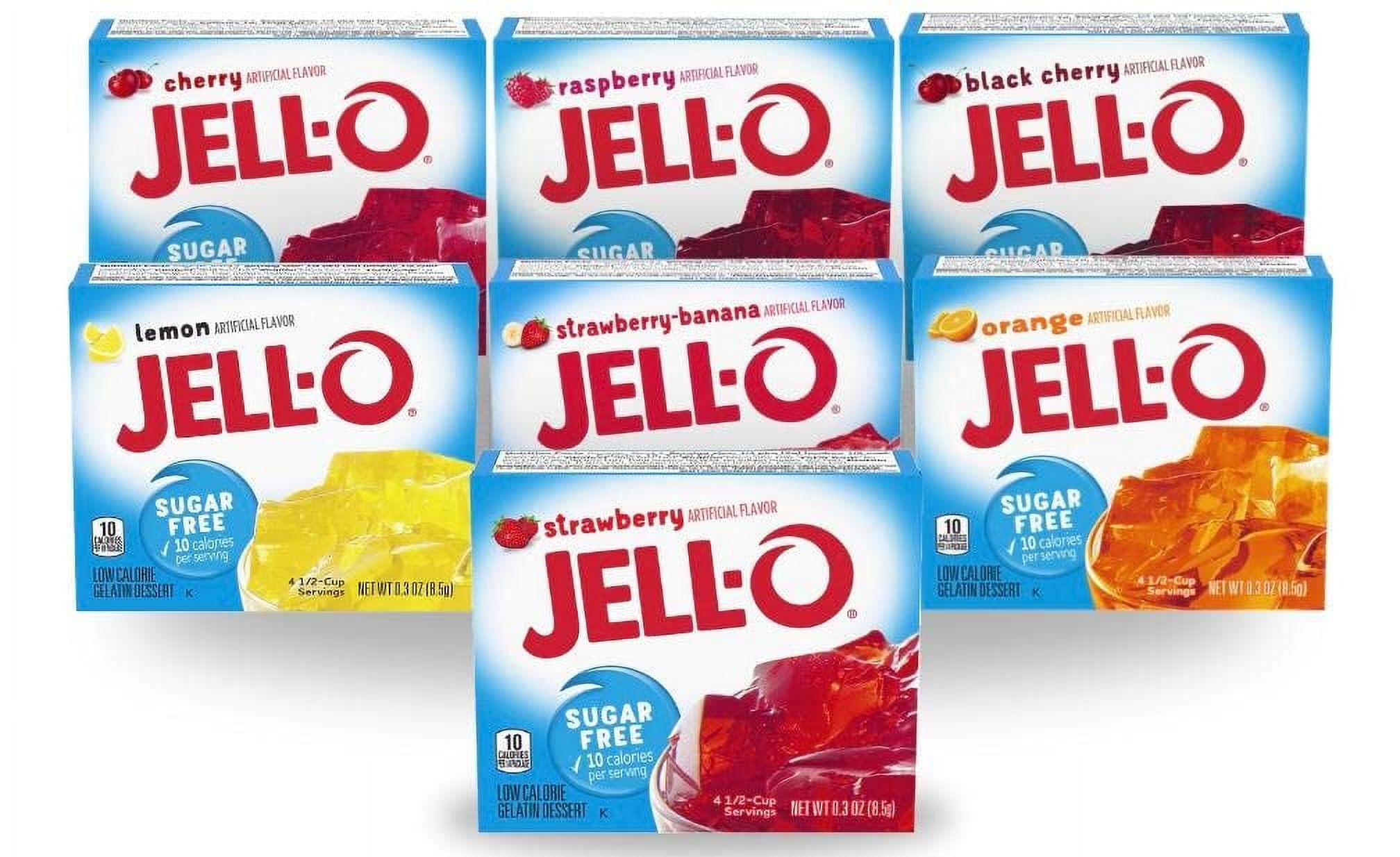Jello Sugar Free Variety RE32Pack 7 Flavors Boxed by THE HUNGRY GORILLA