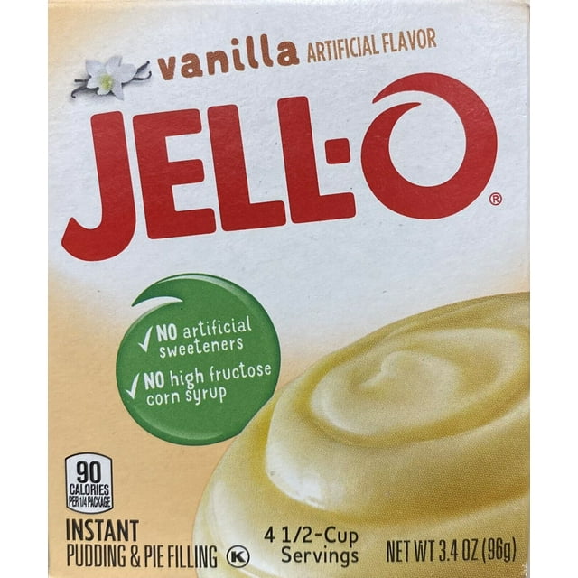 Jello VANILLA Instant Pudding & Pie Filling Mix Dessert 3.4 oz Box Jell
