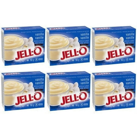 Jello Vanilla Instant Pudding, 102g/3.6oz., X 6 pack