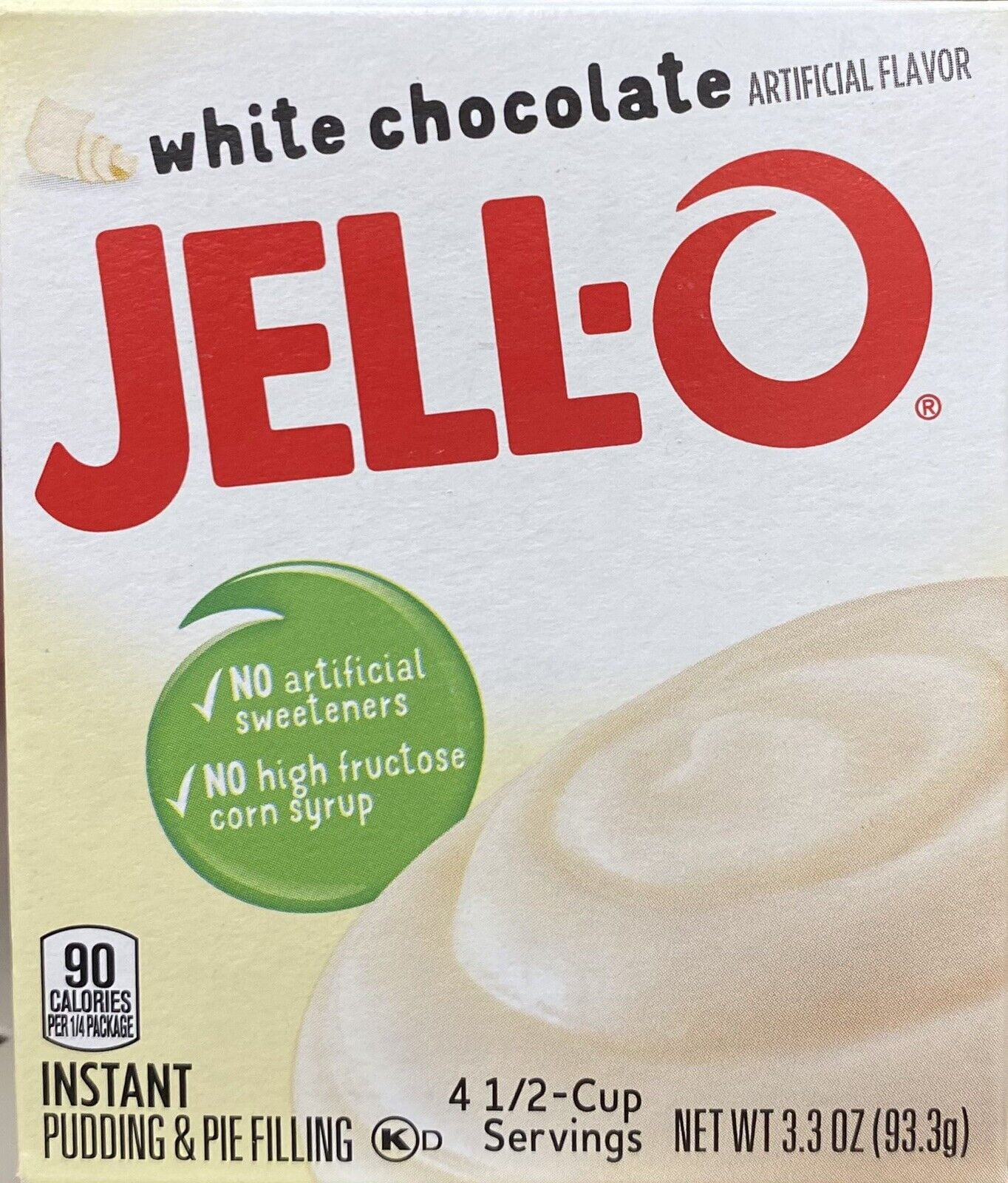 Jello WHITE CHOCOLATE Instant Pudding & Pie Filling Dessert Mix 3.3oz Box