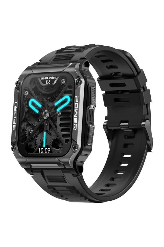 Military Smart Watches for Men (Make/Answer Call), 1.95'' Large HD Outdoor Sport Fitness Tracker, Rugged Watch with Compass Smartwatch, for iPhone Android Samsung