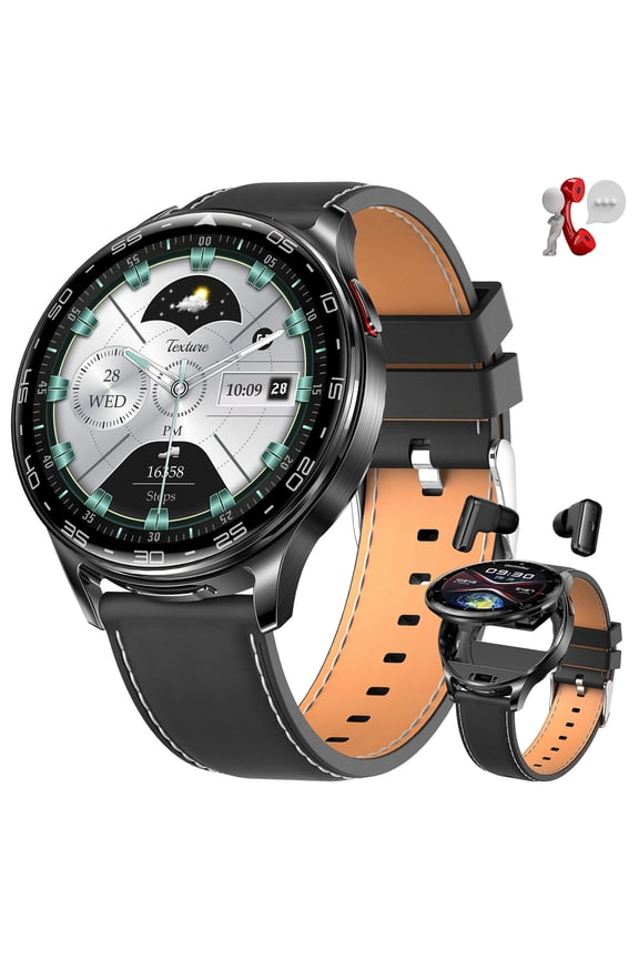 Smart Watches for Men Women, with Earbuds Bluetooth Call 1.39" HD Screen Outdoor Sport Smartwatch, 100+ Sport Modes Fitness Tracker, for iPhone Android