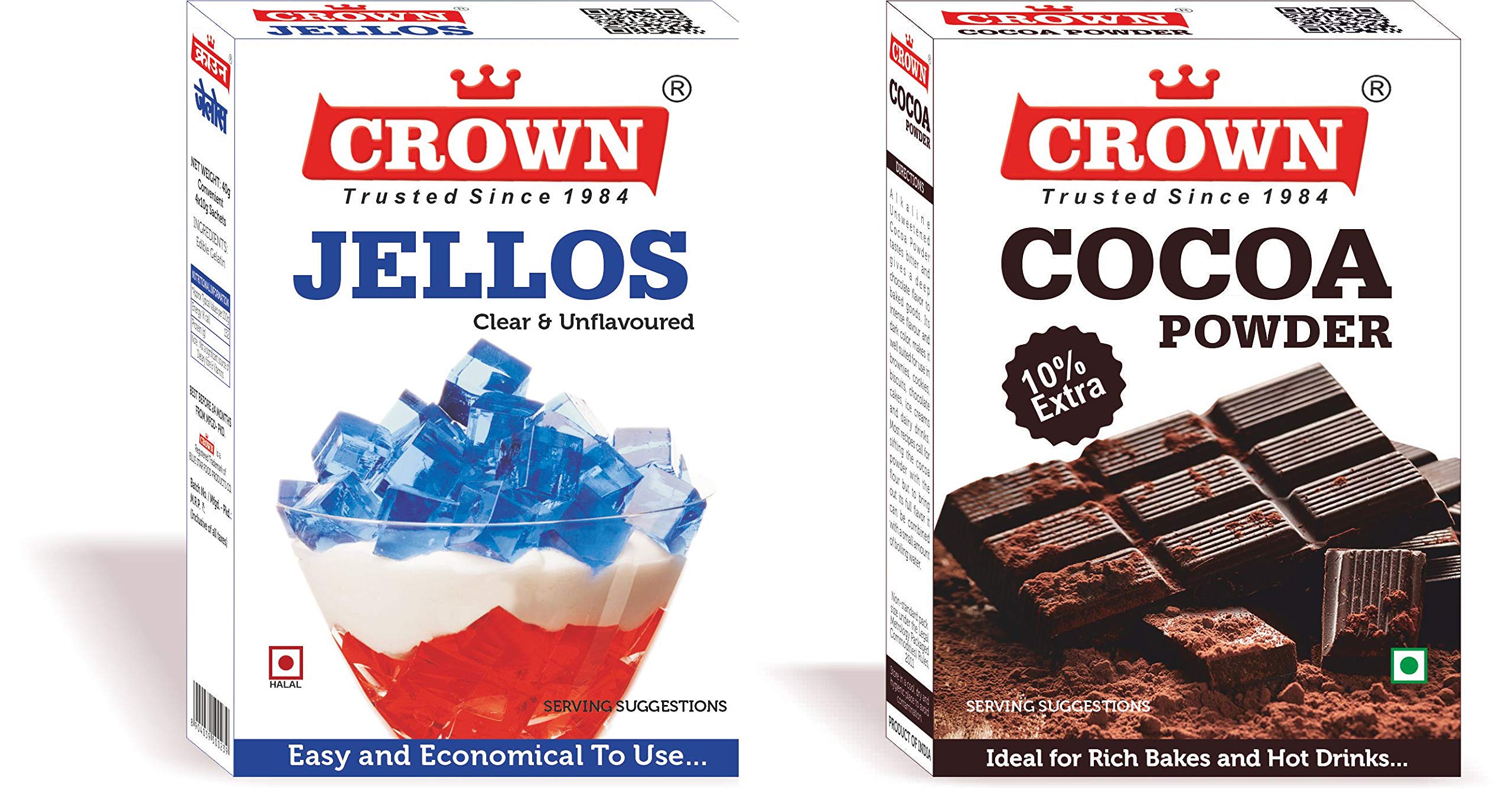 Jellos (Gelatin) 50G + Cocoa Powder 50G (Baking Pack Of 2)
