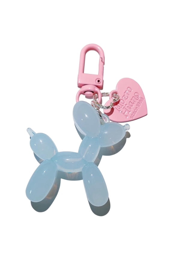 Jelly Balloon Dog Design Keychain for Women, Cute Girls Key Chain, Bag Charms Accessories for Car Purse Backpack