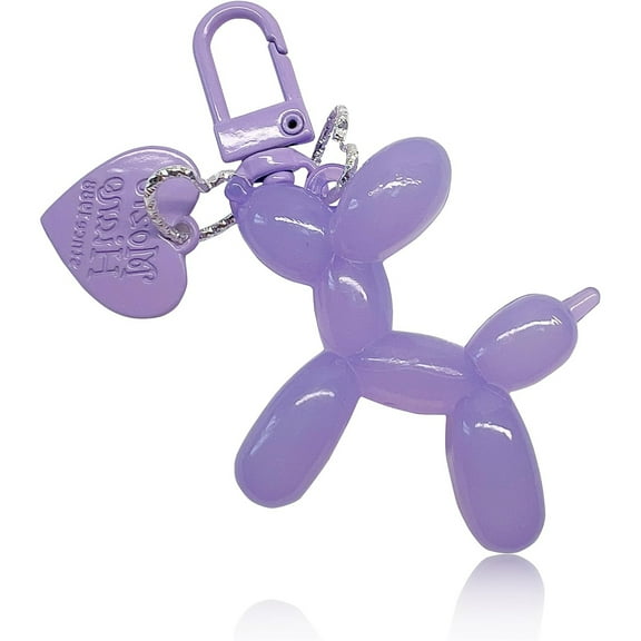 Jelly Balloon Dog Design Keychain for Women, Cute Girls Key Chain, Bag Charms Accessories for Car Purse Backpack