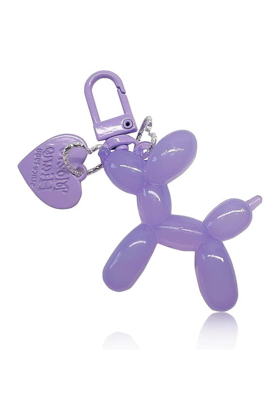 Jelly Balloon Dog Design Keychain for Women, Cute Girls Key Chain, Bag Charms Accessories for Car Purse Backpack