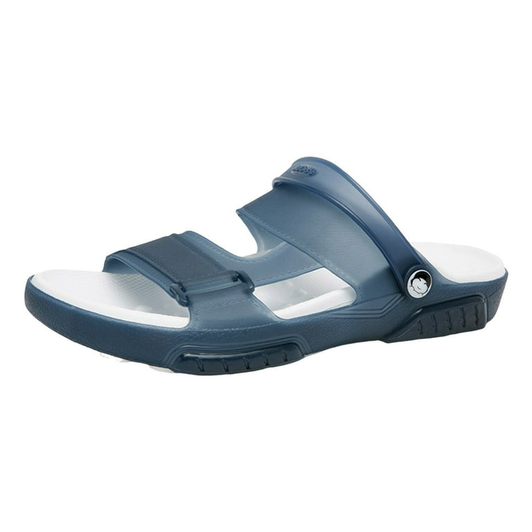 〽️Men Slide Sandal White Blue Slip-on Classic Comfort Streetwear Open-Toe Shoes Men main image 3
