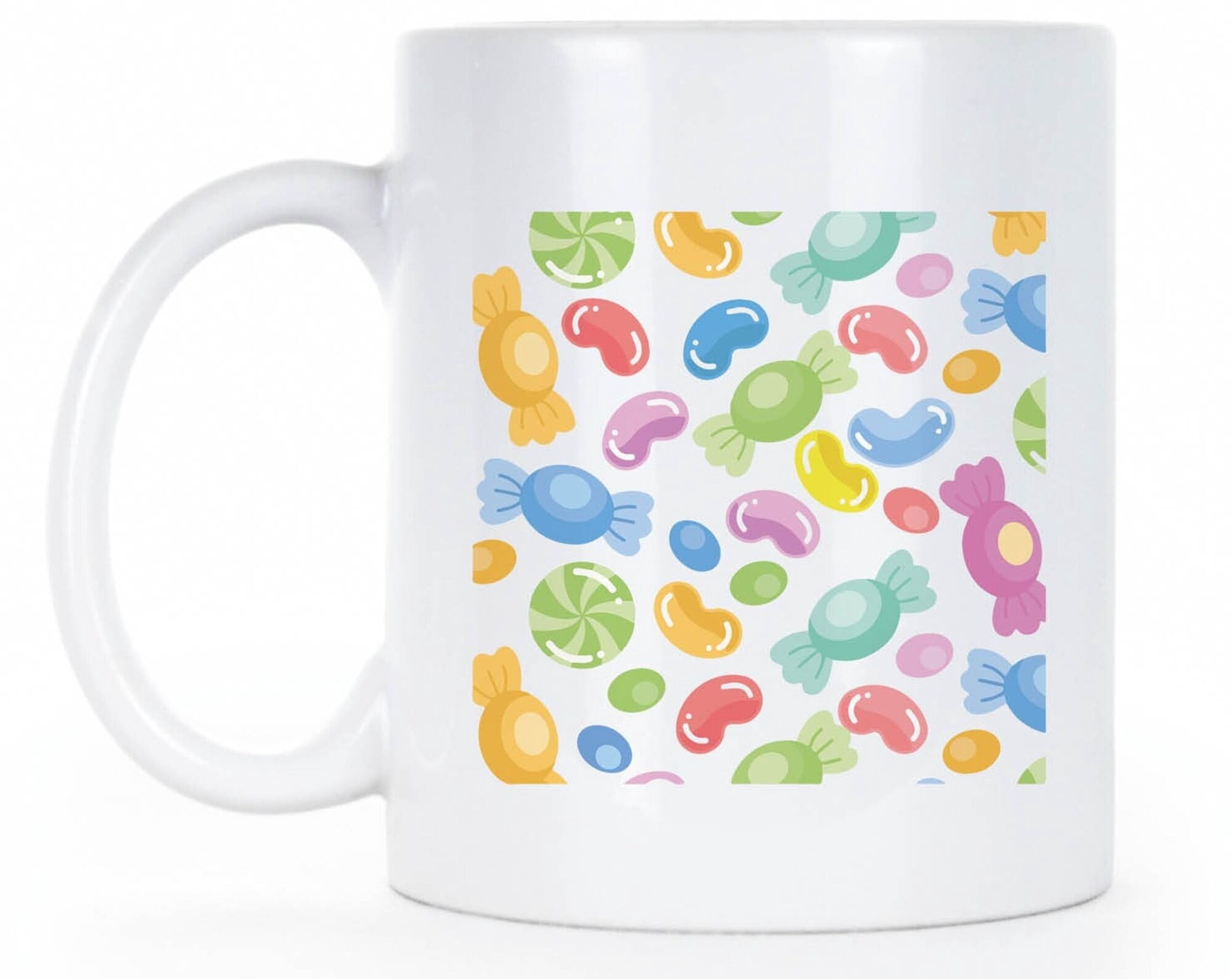 Jelly Bean Coffee Mug Candy Pattern Ceramic Cup - Walmart.com