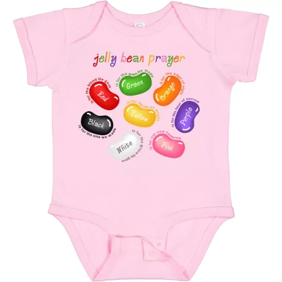 Jelly Bean Prayer Infant Creeper Easter Candy Jesus Christ 1St Kids Cute Baby Onesie, BABY BODYSUIT LAT 4424